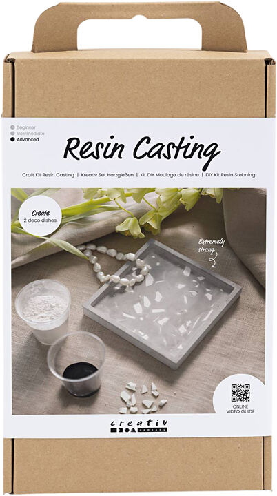 DIY Kit Resin Støbning, Firkantet bakke med terrazzo