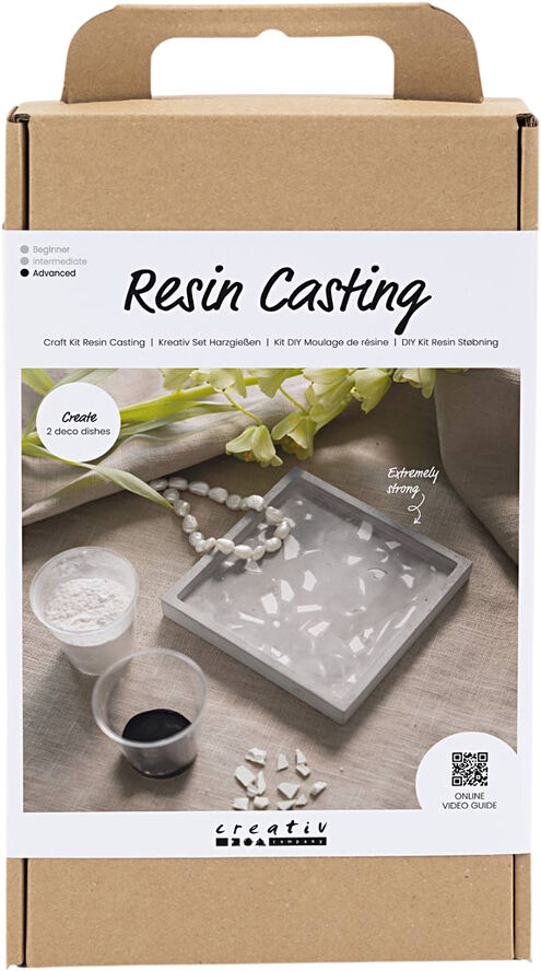 DIY Kit Resin Støbning, Firkantet bakke med terrazzo