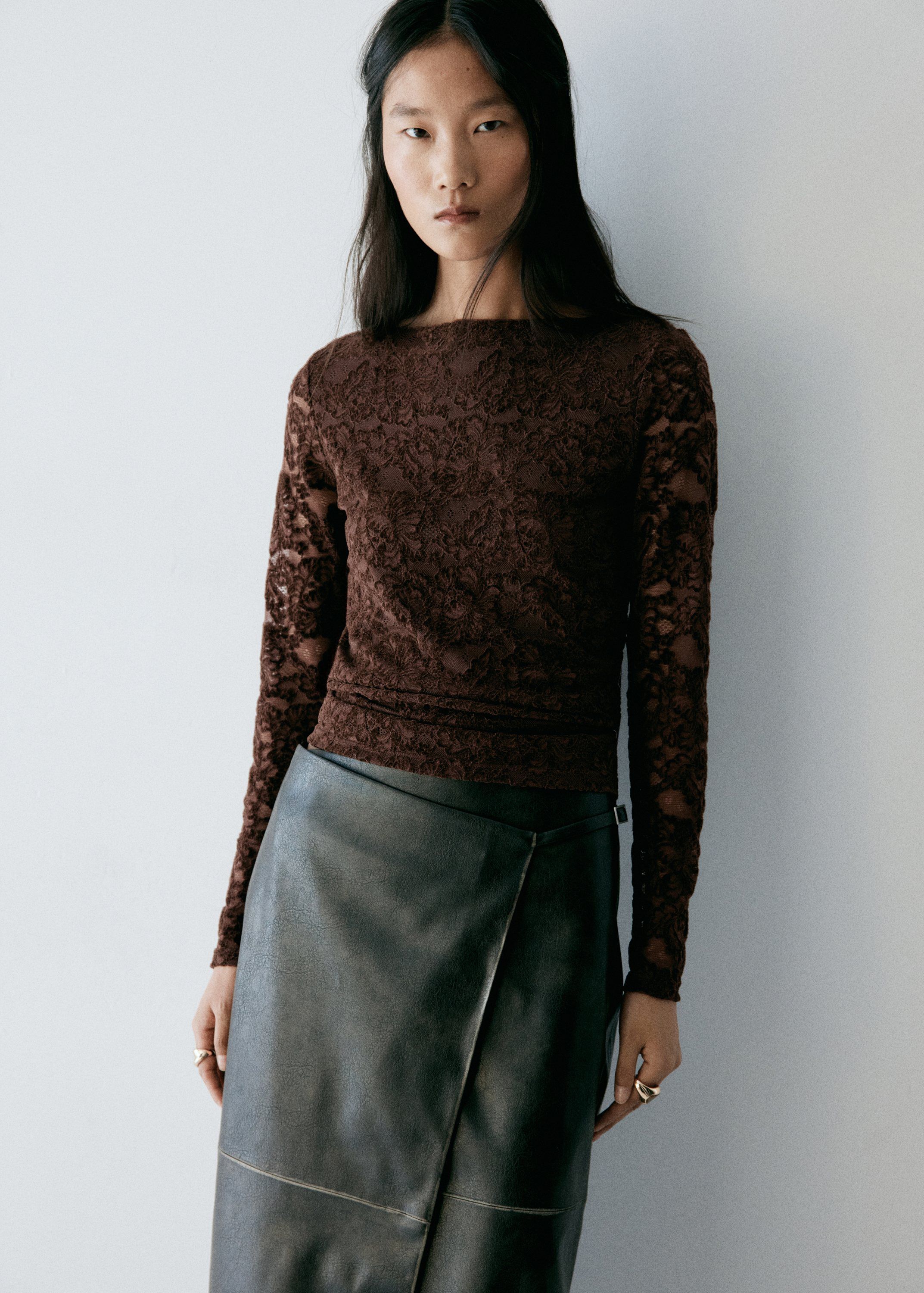 Velvet lace top