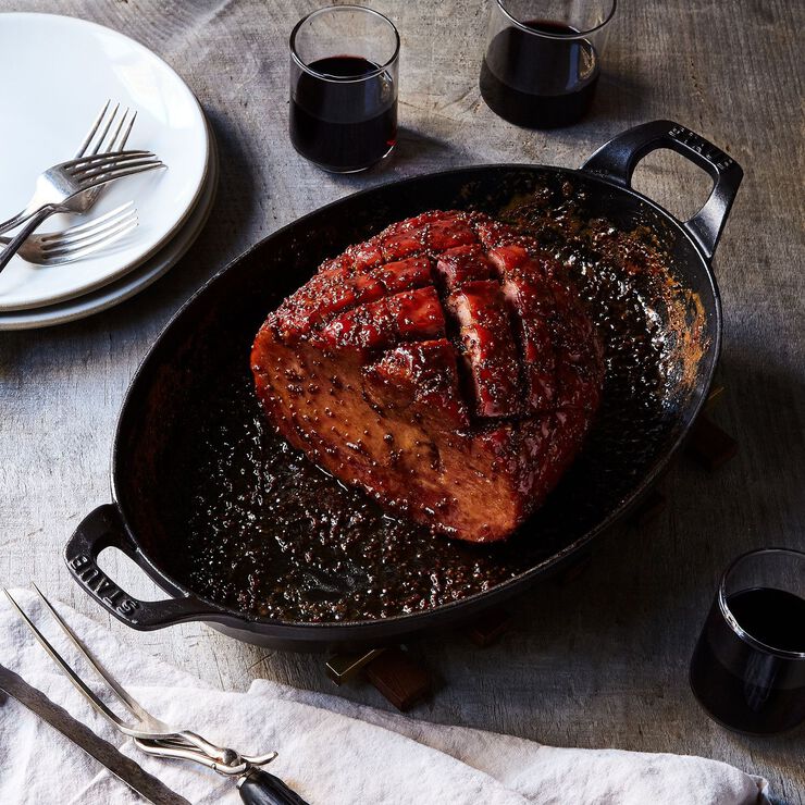 Ugnsform 32 Svart Oval Gjutjärn