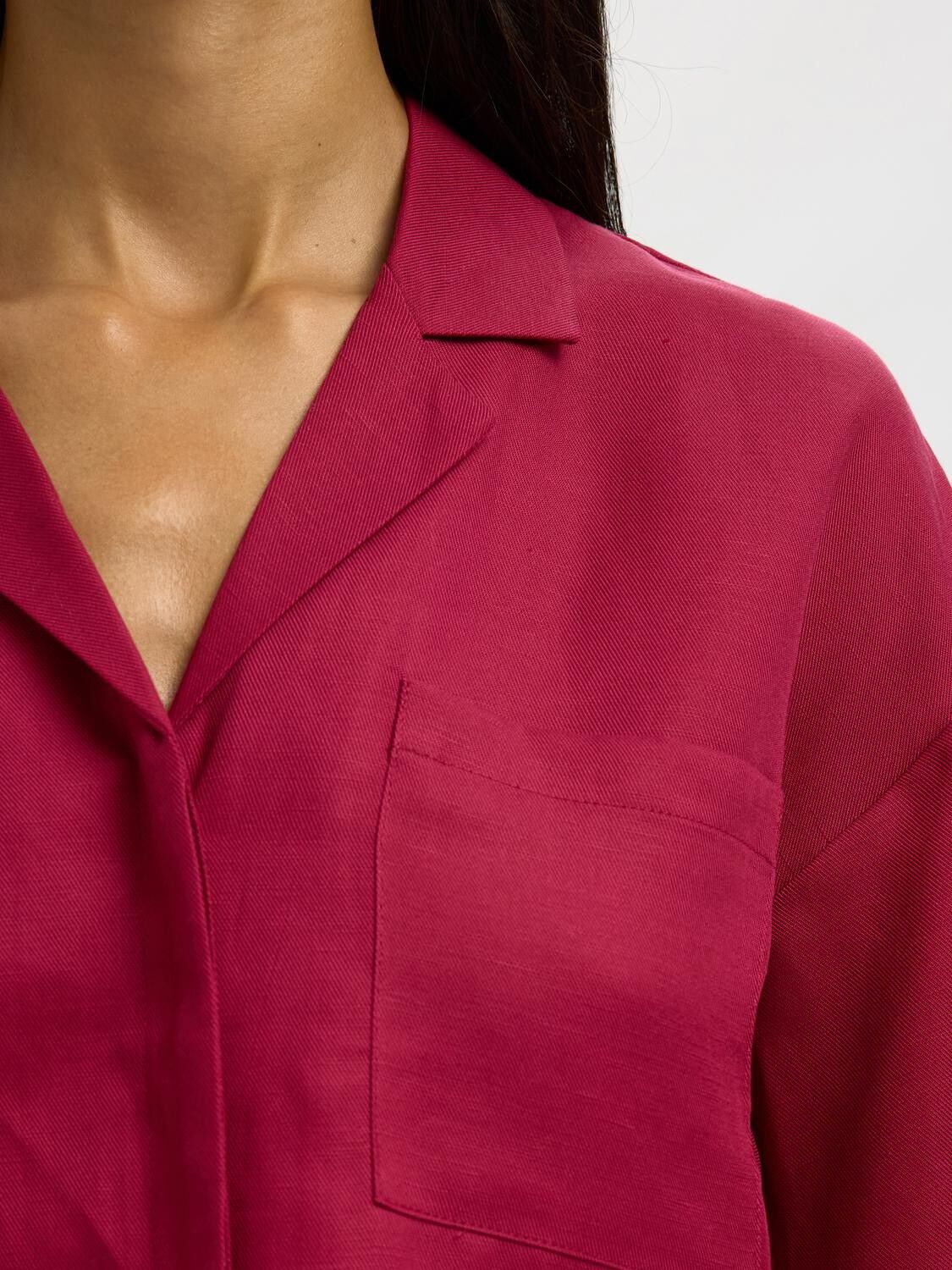 Slflyra 2/4 Boxy Linen Blend Shirt Noos