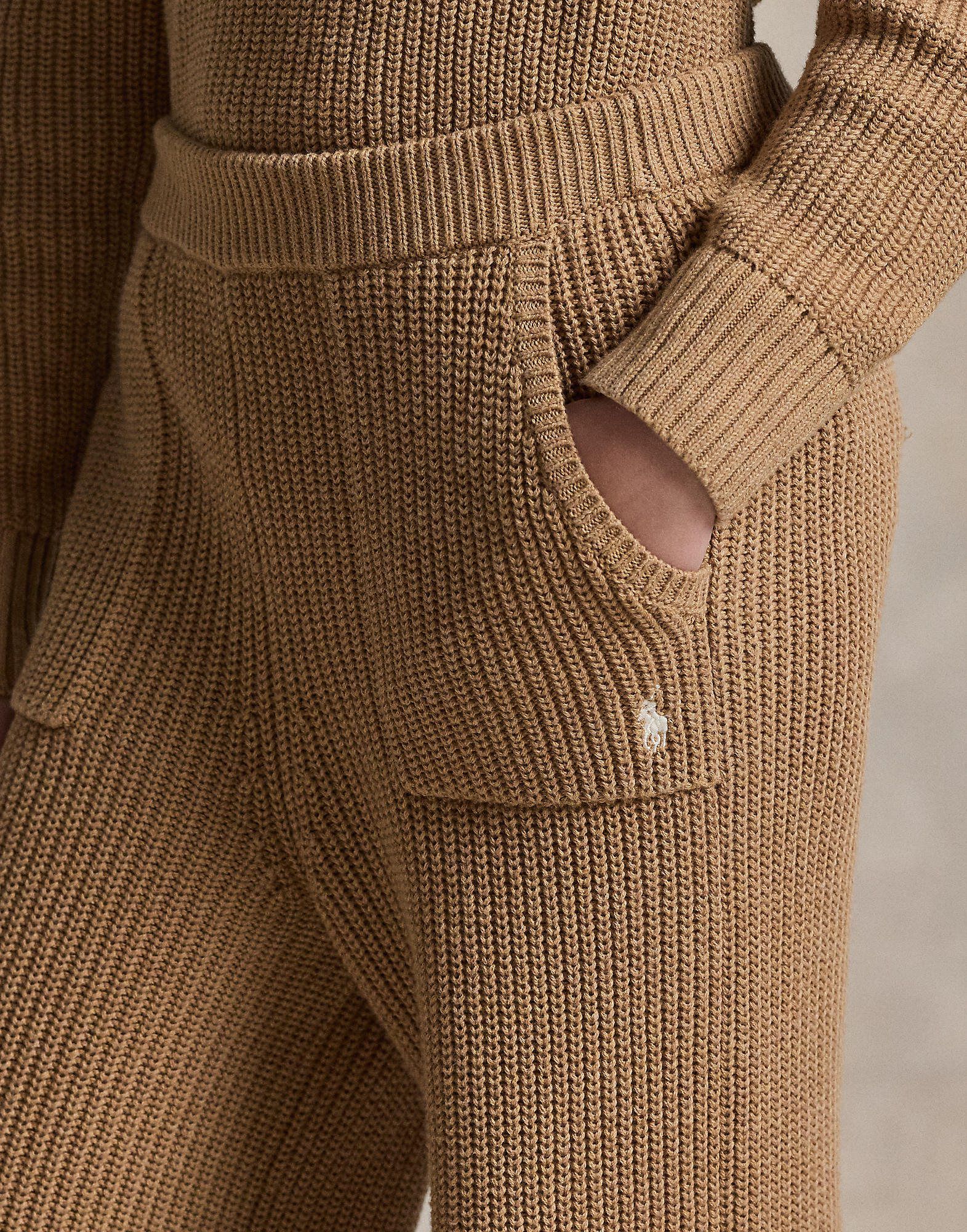 Cotton Wide-Leg Sweater Pant