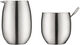 Set med socker- och gräddkanna, rostfritt stål