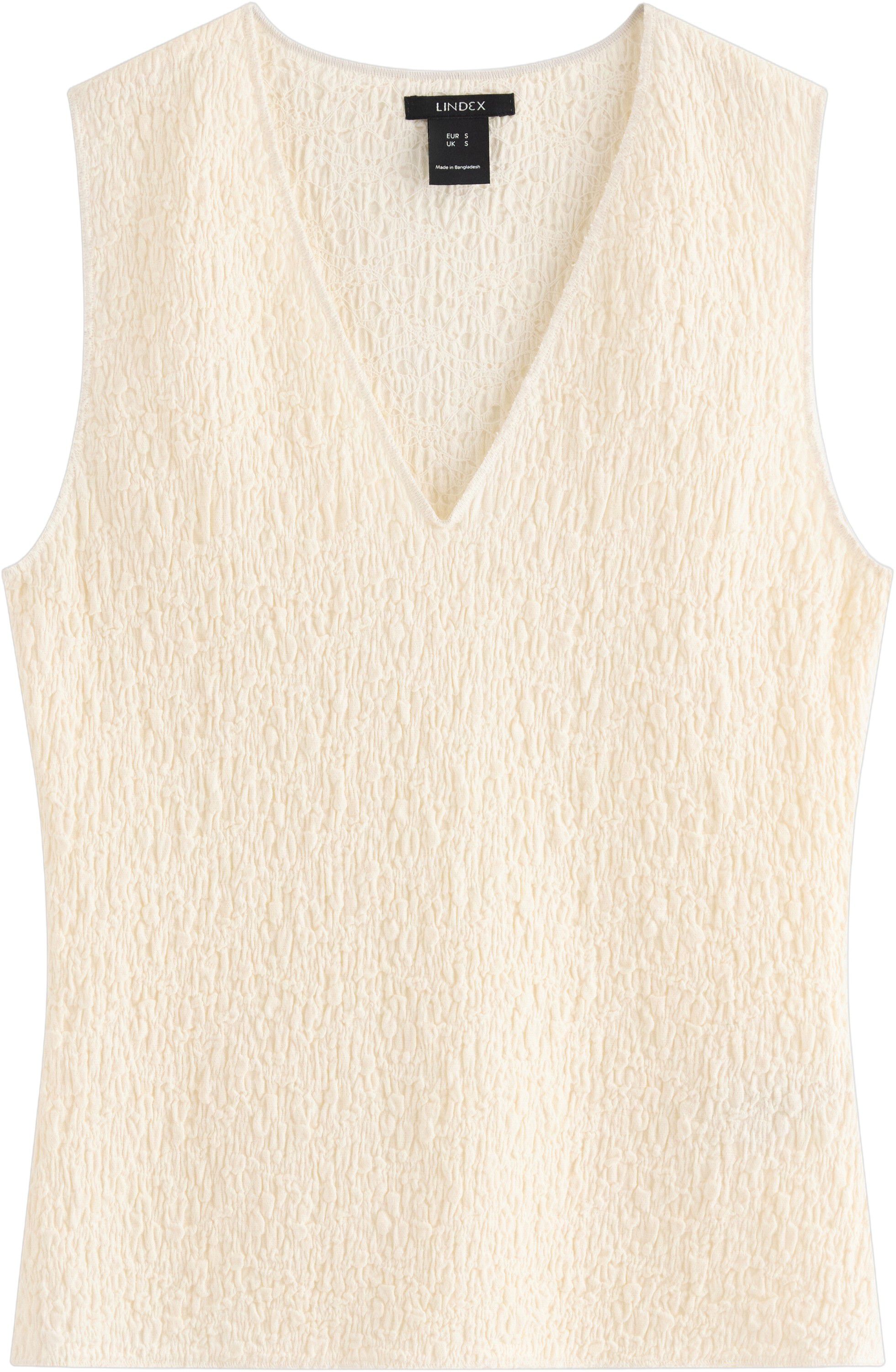 Structured sleeveless top in jersey
