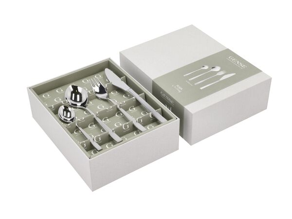 Bestickset Fuga 16 delar Matt/Blankt stål