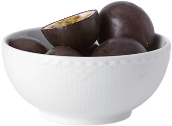 Hvid Riflet Halvblonde 15 cm Sk&aring;l