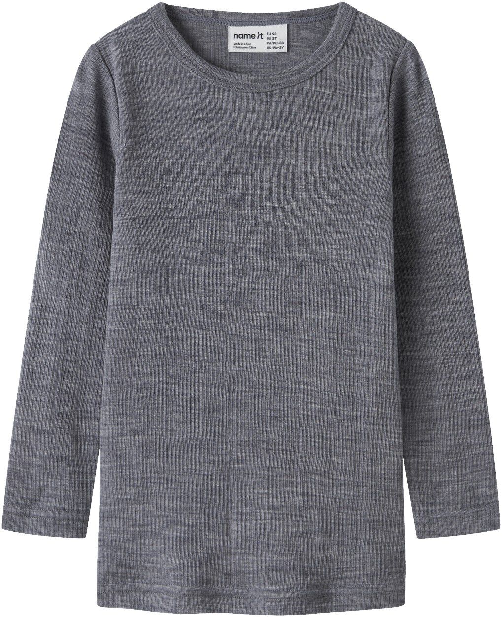 Nmnwax Wool Rib Ls Top Noos