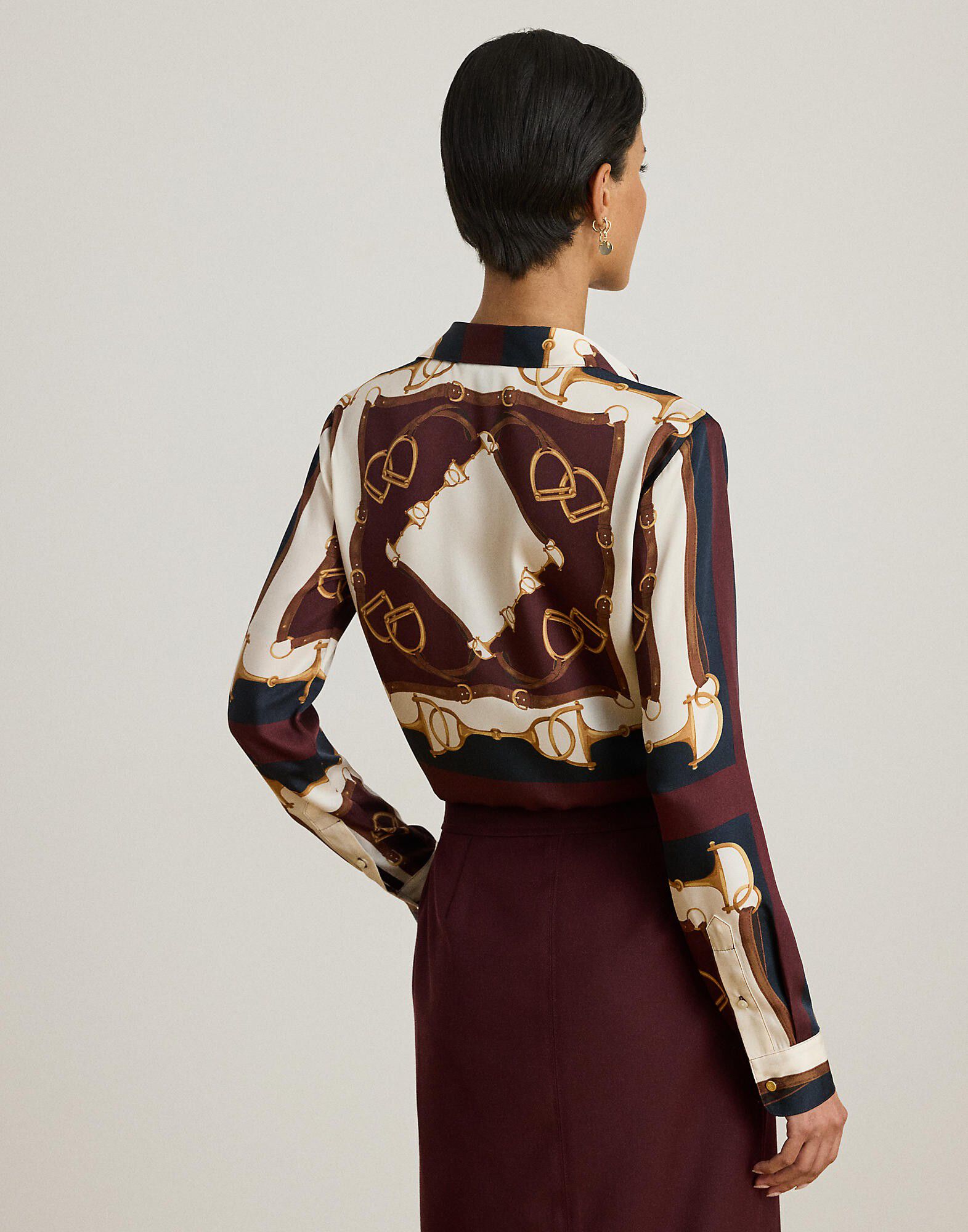 Classic Fit Equestrian-Print Twill Shirt