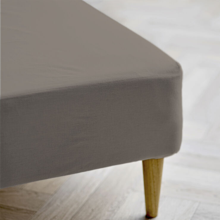 Madrasskydd 90 x 200 x 30 cm Calm Taupe 100% bomull, ekologi