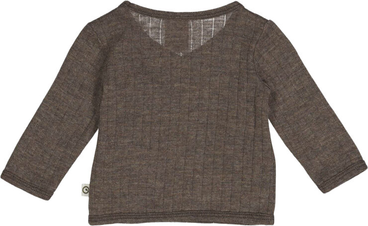 Woolly rib l/s cardigan