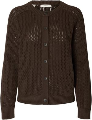 SLWOLGA LS KNIT STRUC O-NECK CARDIG