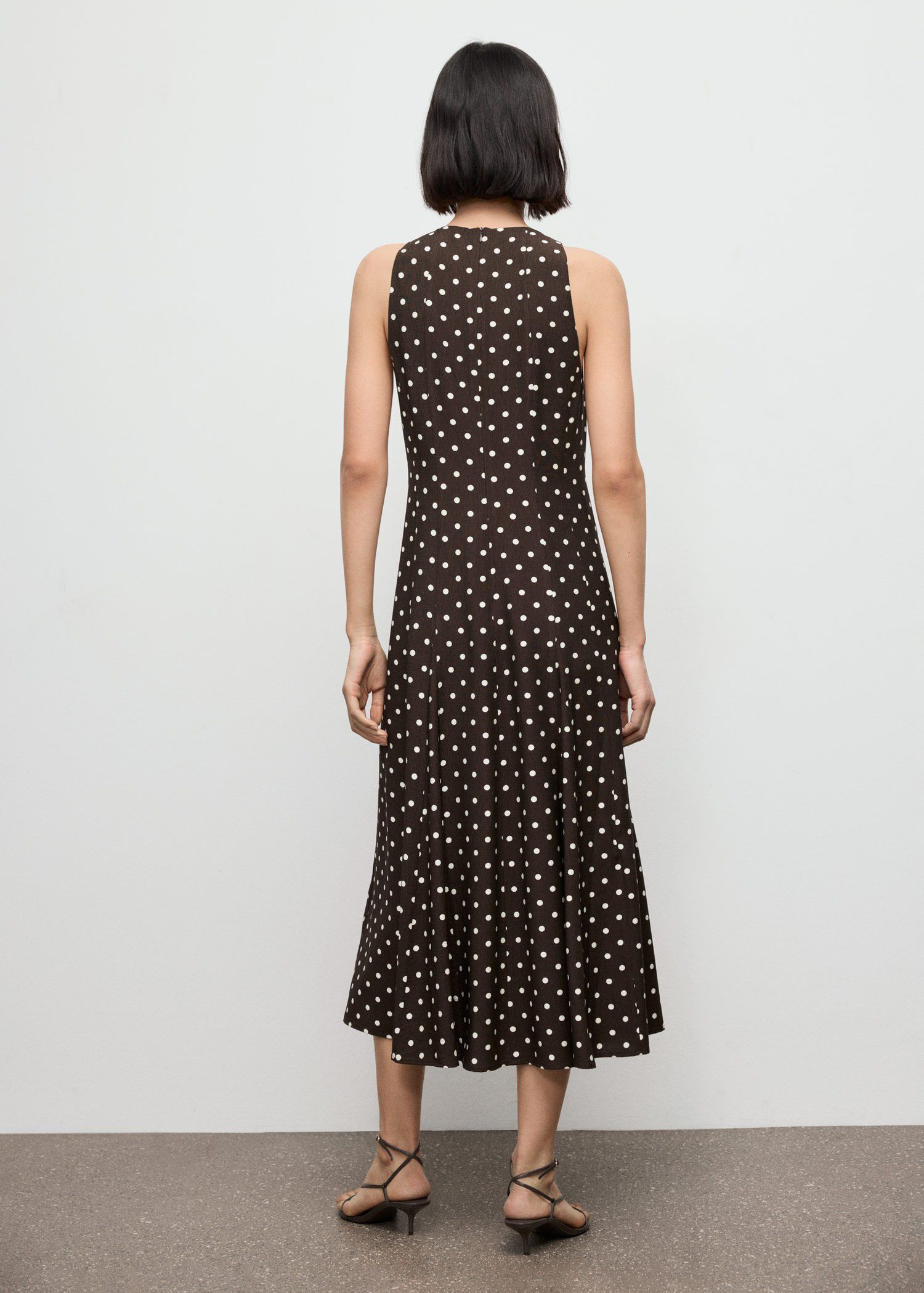 A-line polka dot dress