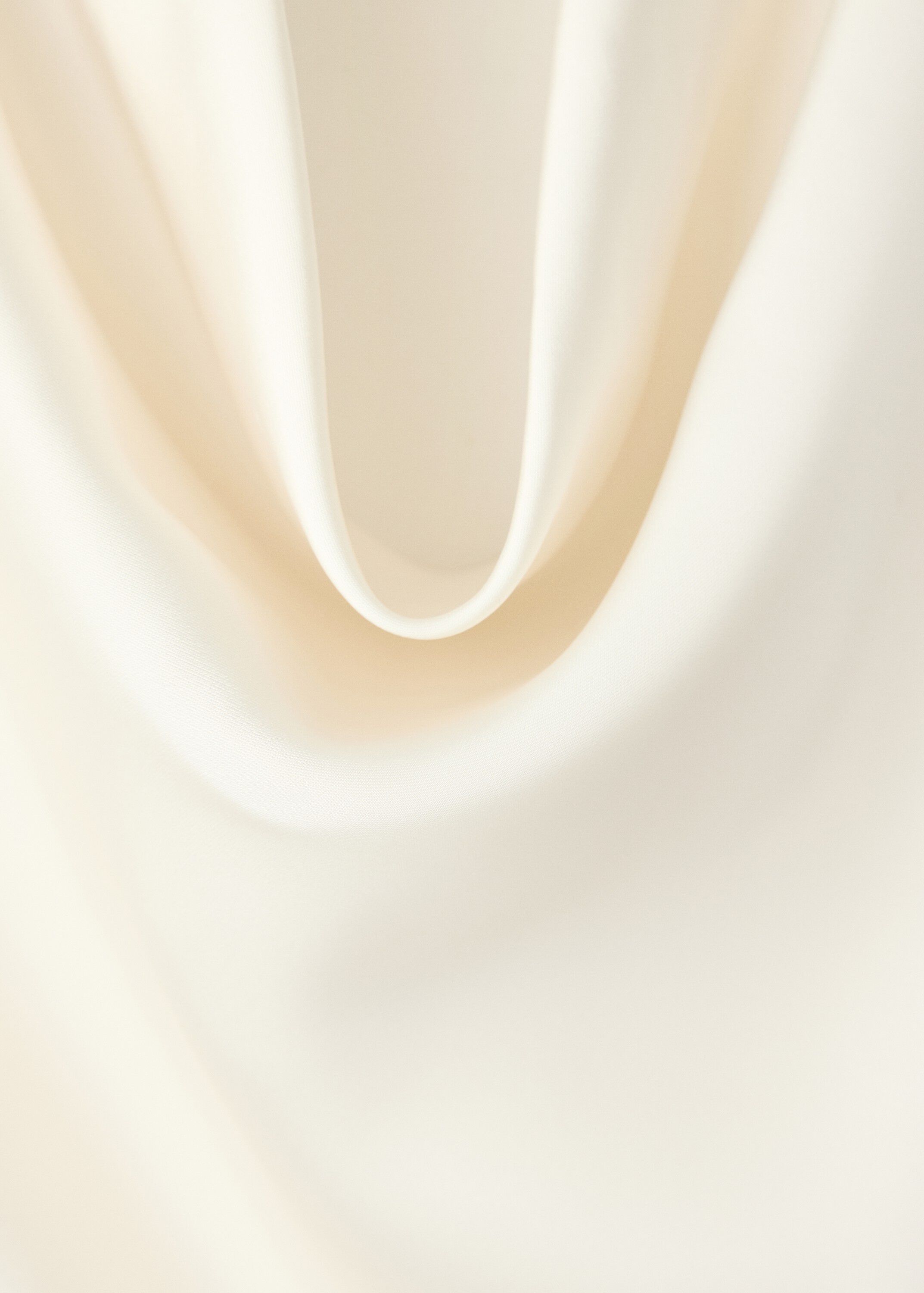 Draped neck satin top