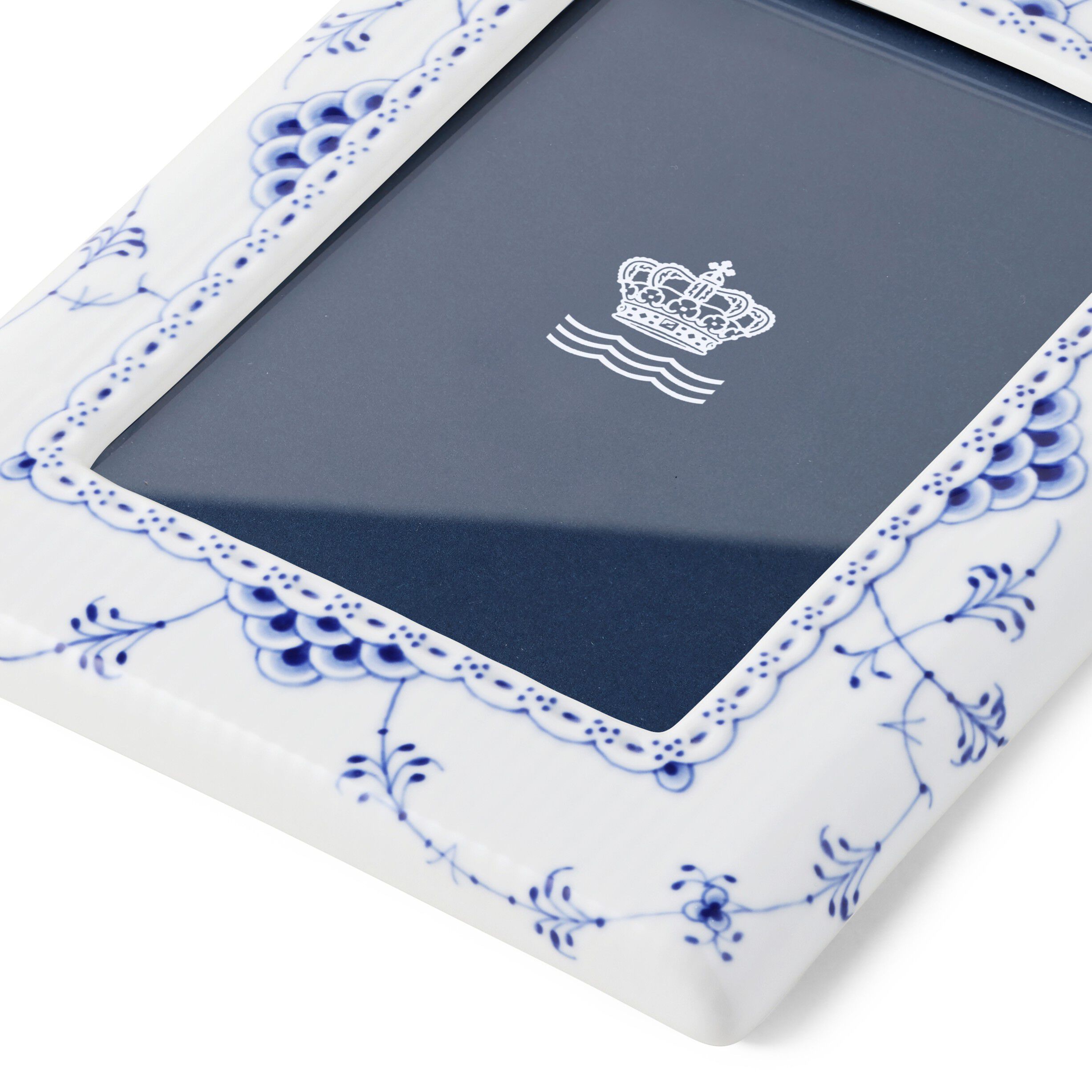 Blue Fluted HL Photo Frame 21cm