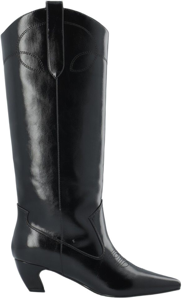 BIABALEY Knee High Western Boot Faux Leather