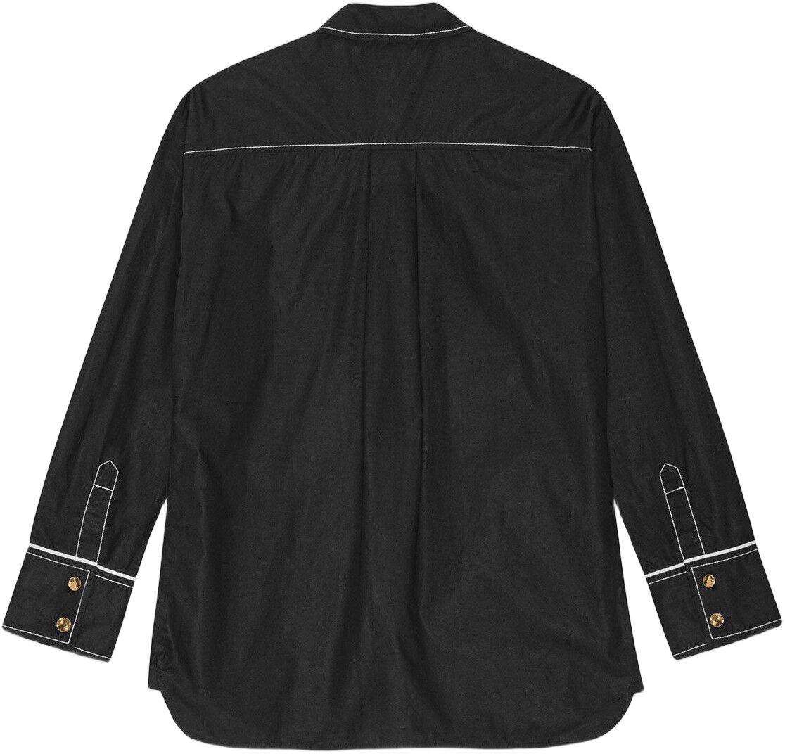 Cotton Poplin Long Sleeve Raglan Sh