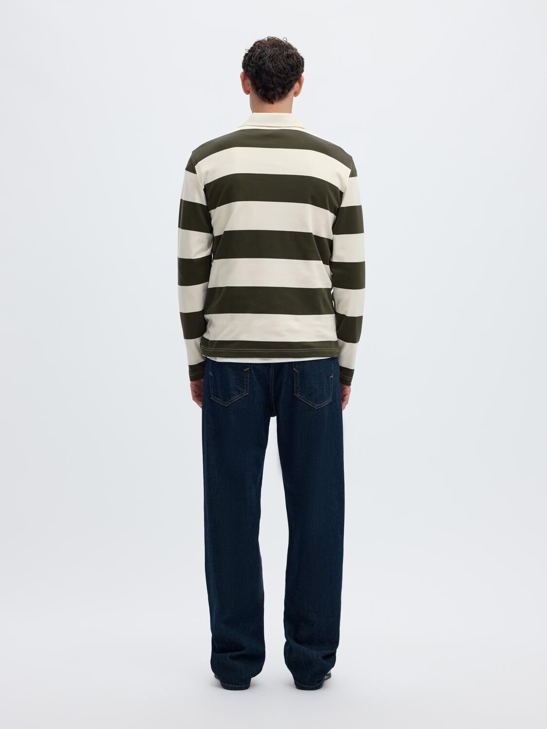 Slmcasper Ls Stripe Polo