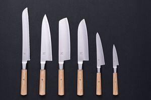 Koya Santoku Japansk kockkniv 18 cm, Beige, Fin egg