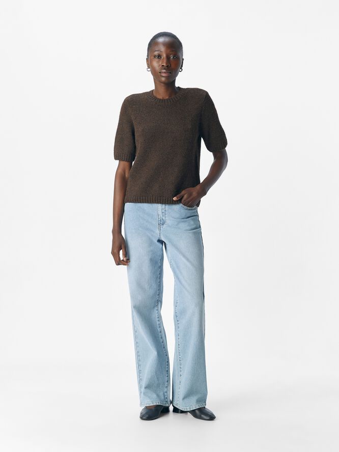 OBJSAGGIA LO S/S KNIT PULLOVER DIV