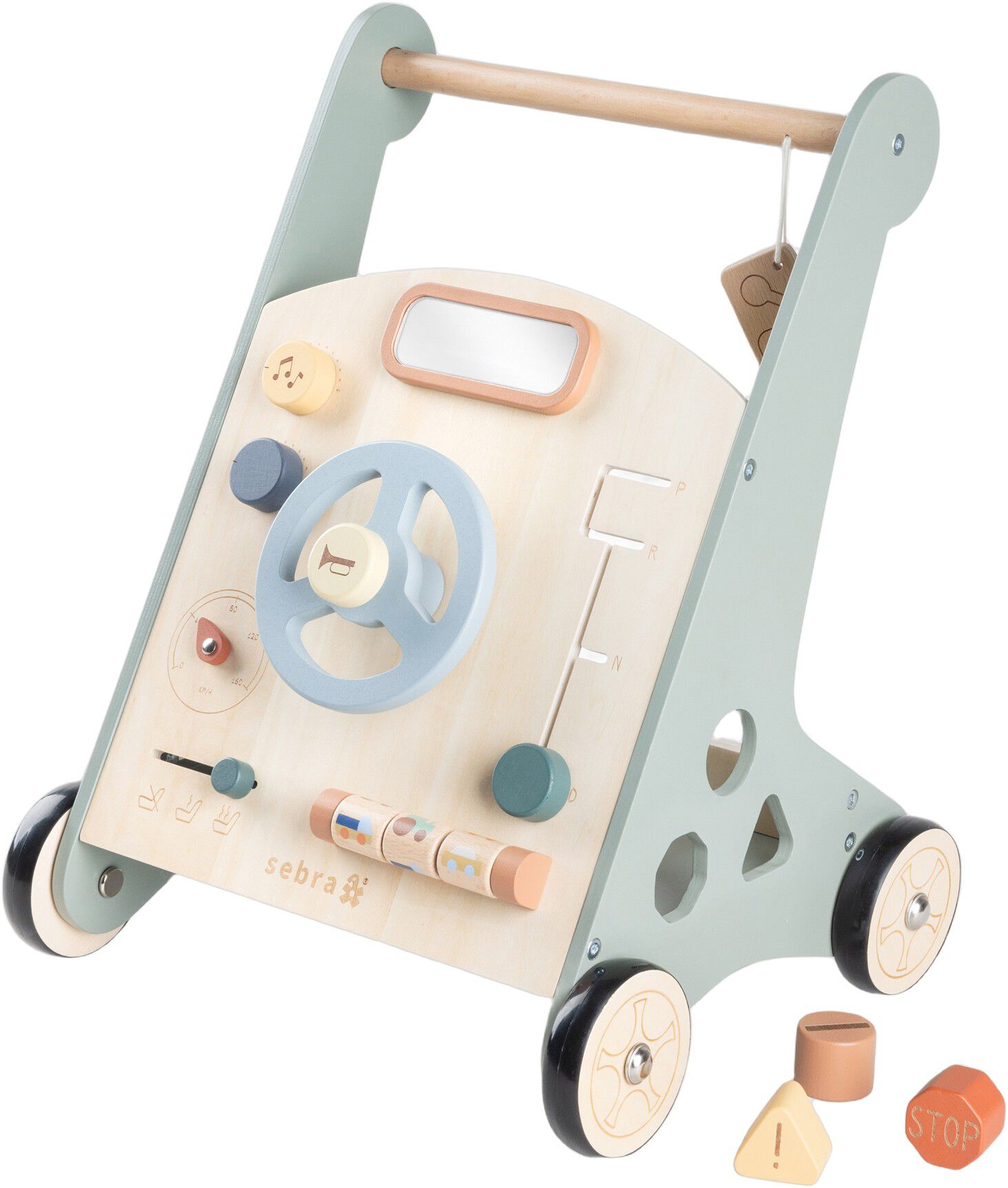 G&aring;vogn m/aktiviteter bil, tr&aelig;