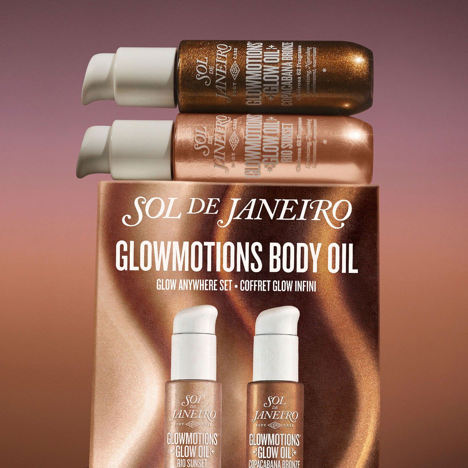 Glowmotions Set - Set med skimrande & n&auml;rande kroppsoljor