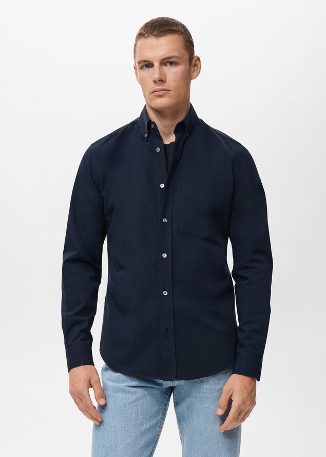 100% cotton regular fit pocket shir