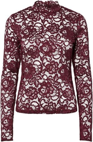 YASLACEY LS LACE TOP S. NOOS