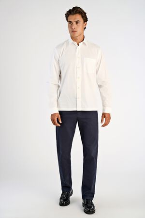 Straight hemline shirt L/S