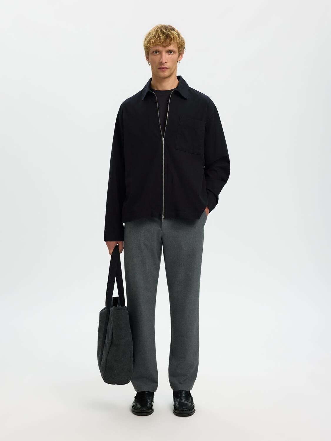 Slhrlxdavid Mix Zip Overshirt