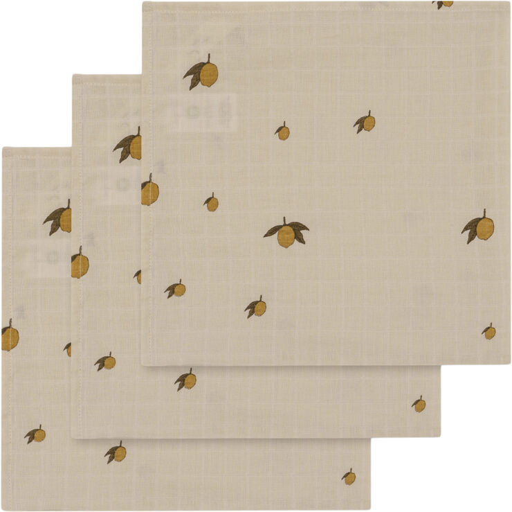 3 PACK MUSLIN CLOTH GOTS