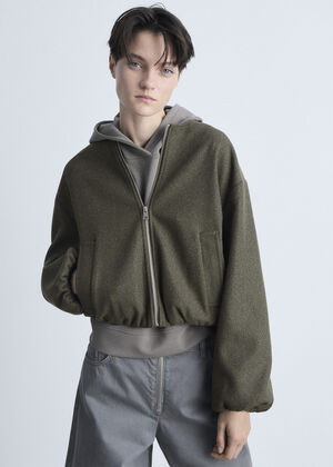 Gathered bomber jacket