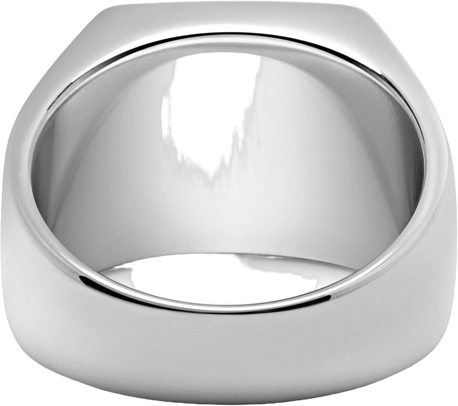 Black Zircon Signet Ring in Silver