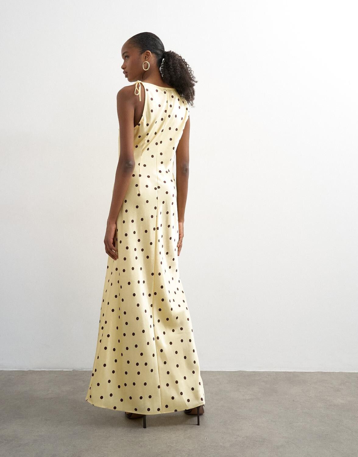 Tscalla Satin Polka Dot Maxi Dress Wvn