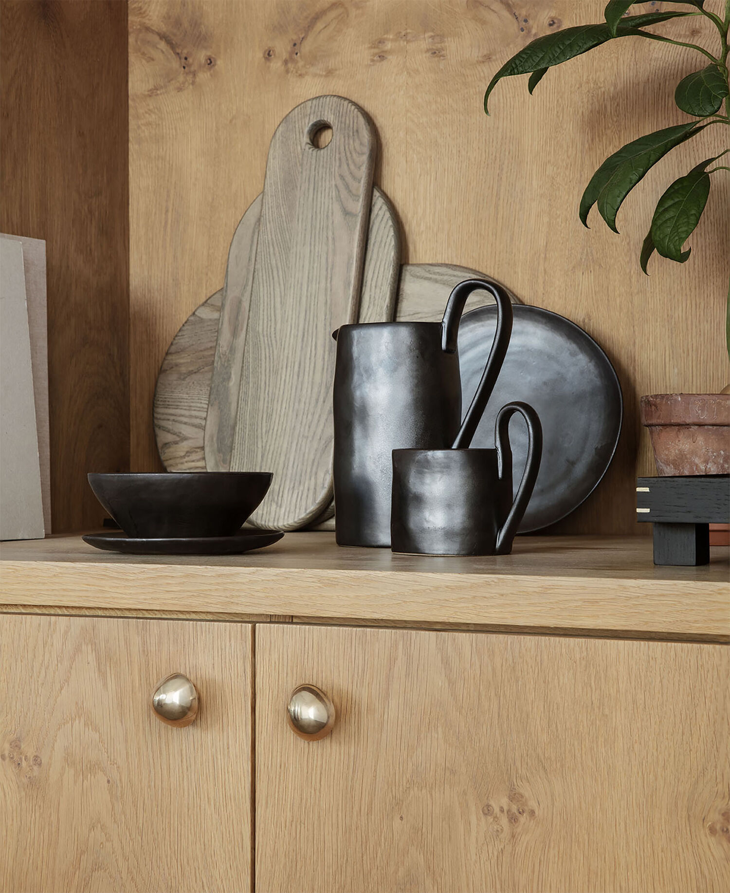 mushroom hook - brass