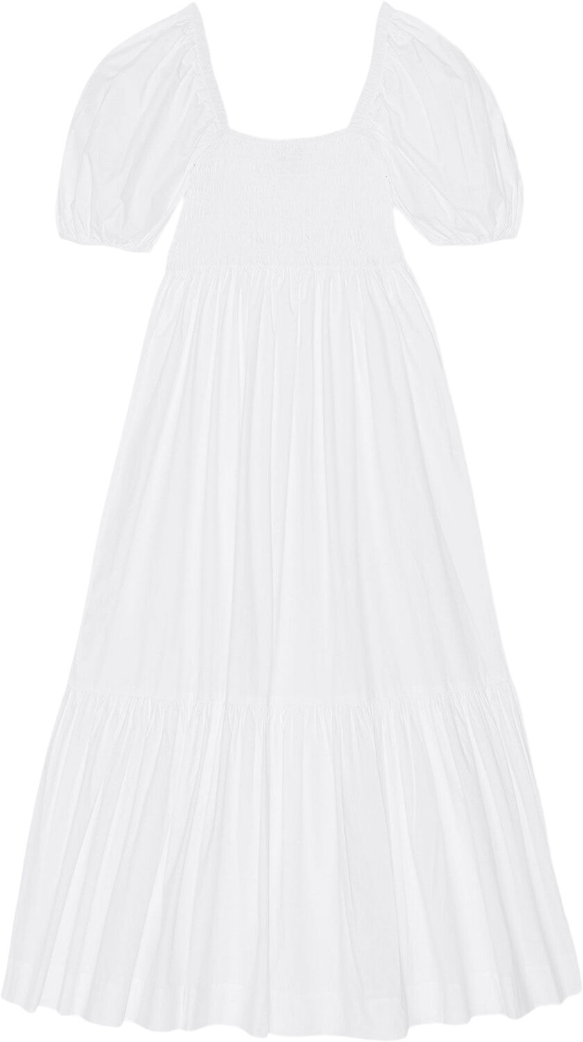 Cotton Poplin Smock Maxi Dress
