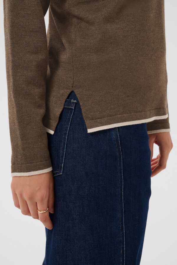 MilaSZ LS Contrast Pullover