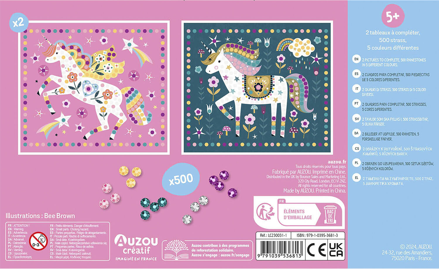 Auzou - Aktivitetss&aelig;t - Kunst med rhinsten