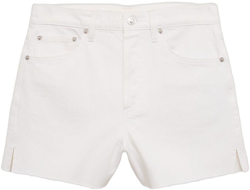 Denim shorts with frayed hem
