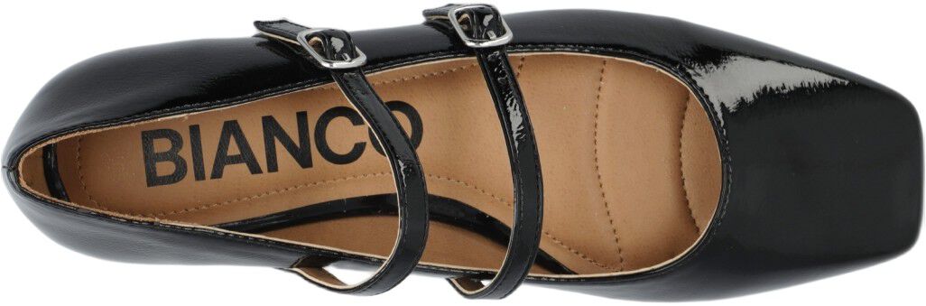 BIAROSE Karr&eacute; Double Mary Jane Flat Faux Leather