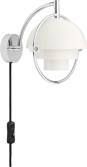 Multi-Lite Wall Lamp, EU (Base: Chrome, Shade: White Semi Matt)