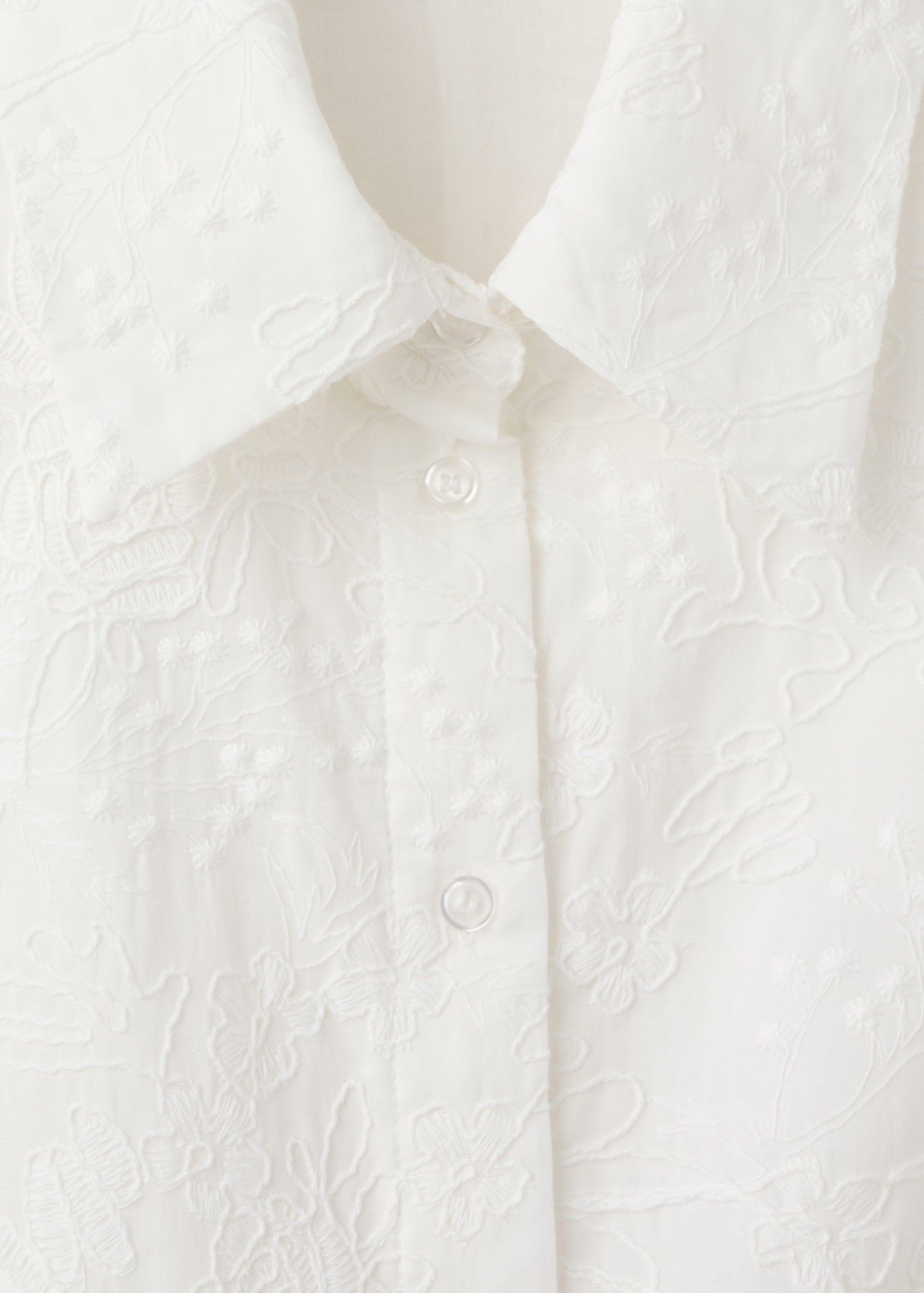 Embroidered belt dress