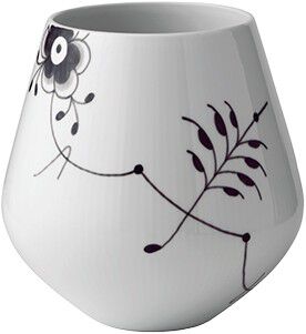 Black Fluted Mega Vas 20,5 cm