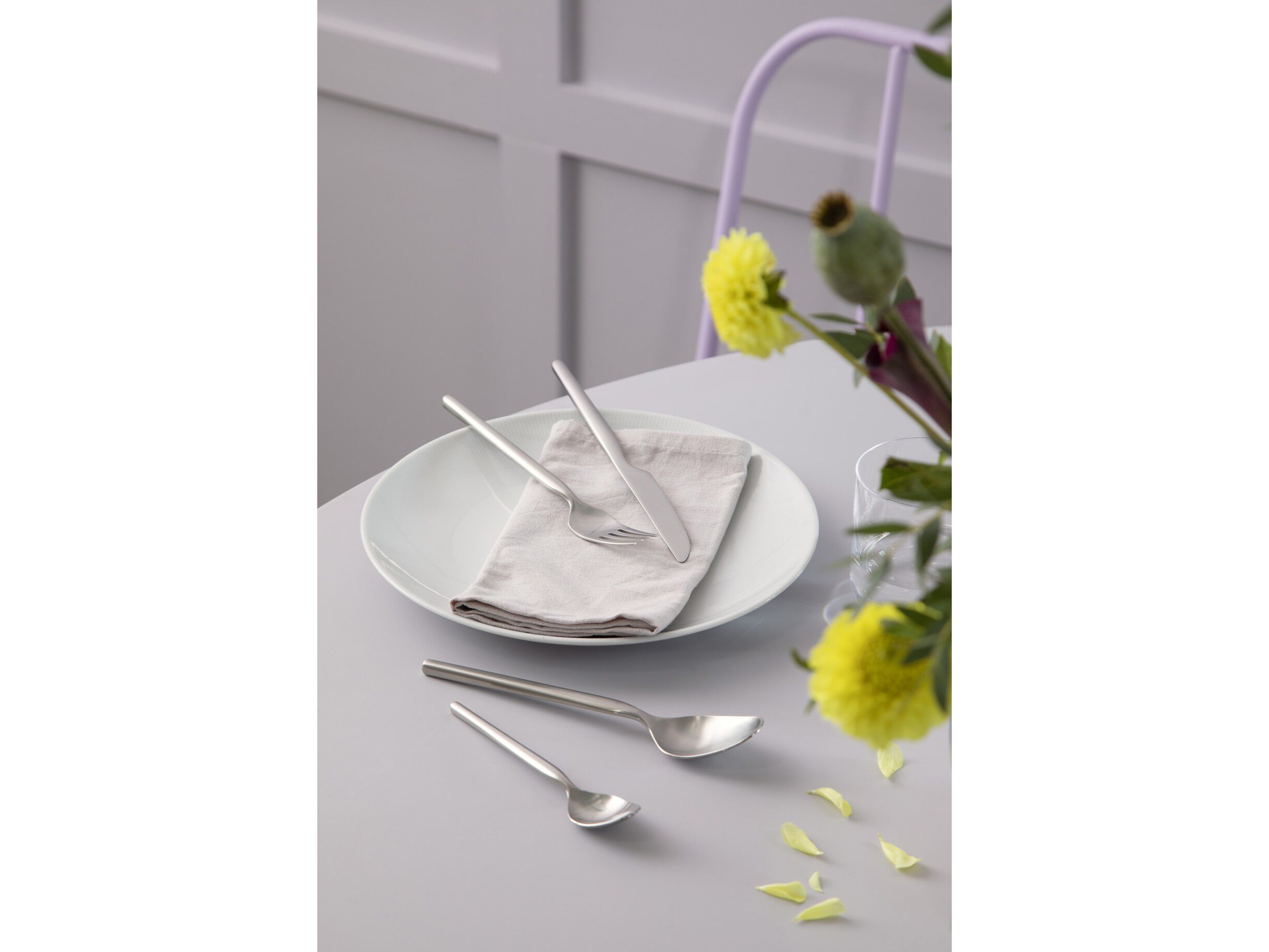 Bestickset Dorotea 16 delar Matt st&aring;l