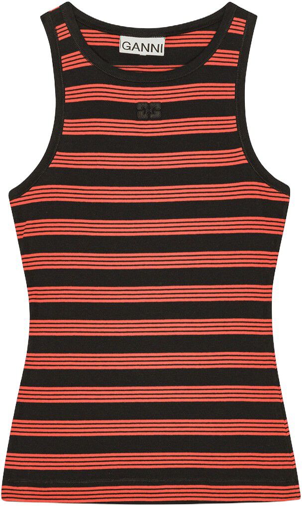 Soft Cotton Rib Striped Tank Top