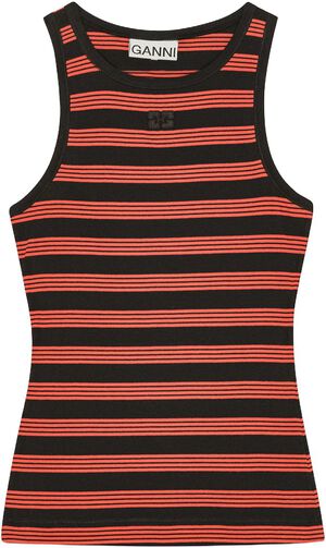 Soft Cotton Rib Striped Tank Top
