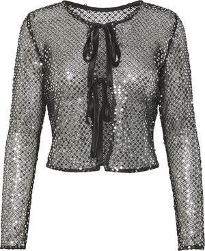 PCRISSI LS REVERSIBLE SEQUINS CARDI
