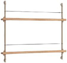 Box set, Magazine Shelving MS.65. 1, Oak shelves, Warm Grey l