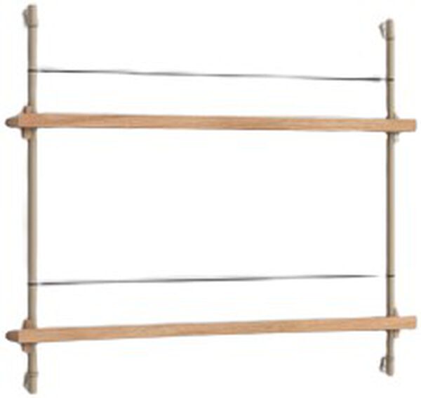 Box set, Magazine Shelving MS.65. 1, Oak shelves, Warm Grey l