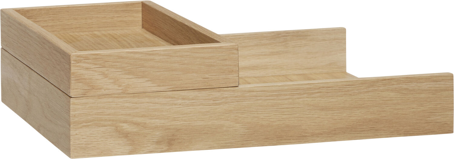 Rail Desk Organiser Natural set of 2