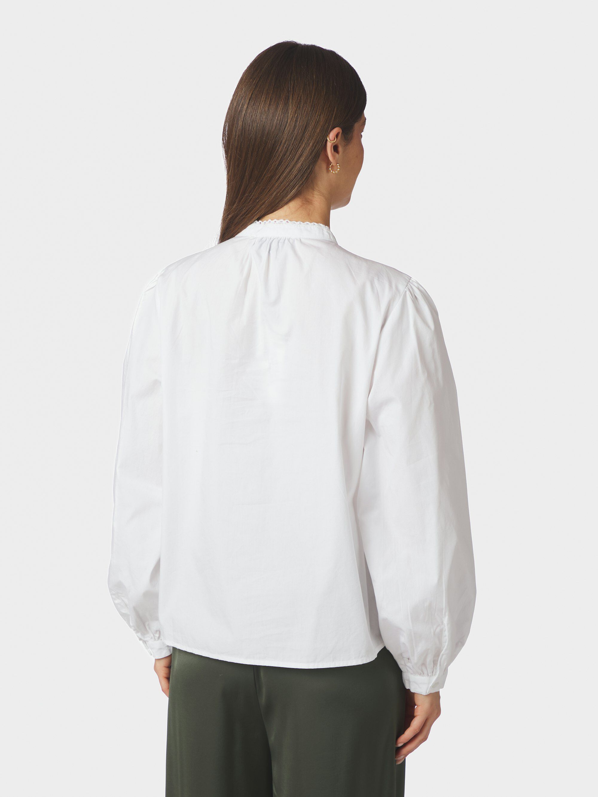 Aneliah C Poplin Emb Blouse